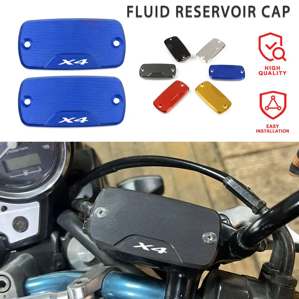 

Motorcycle Accessories Front Brake Fluid Reservoir Tank Cap Cover FOR HONDA X4 1998 1999 2000 2001 2002 2003 2004 2005 2006