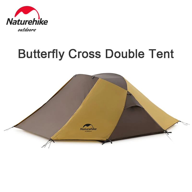 

Naturehike Butterfly Cross Double Hall Tent Double Camping Rainproof Windproof Sunscreen Beach Forest Camping tent