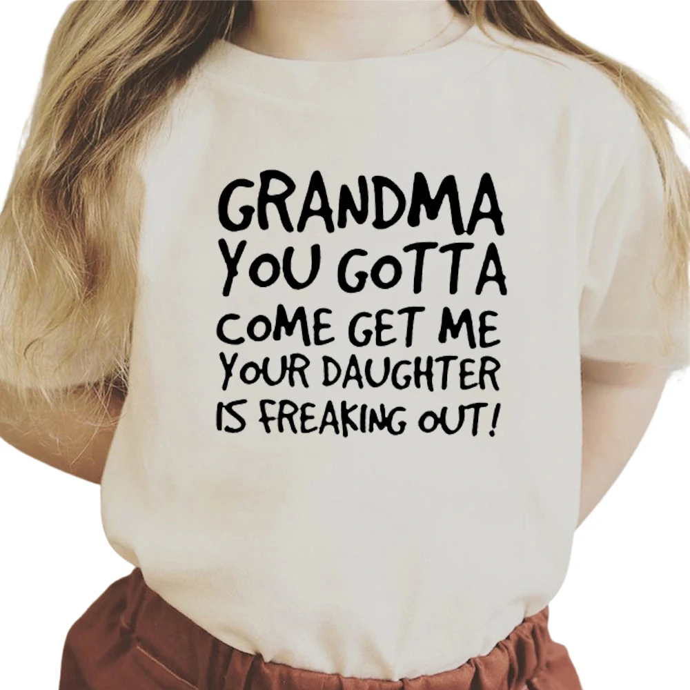 Grandma You Come Get Me print t Shirt for Children Toddler Clothes Funny Top graphicTees Drop Ship Fashion Wear Top
Grandma You Come Get Me print t Shirt for Children Toddler Clothes Funny Top graphicTees Drop Ship Fashion Wear Top