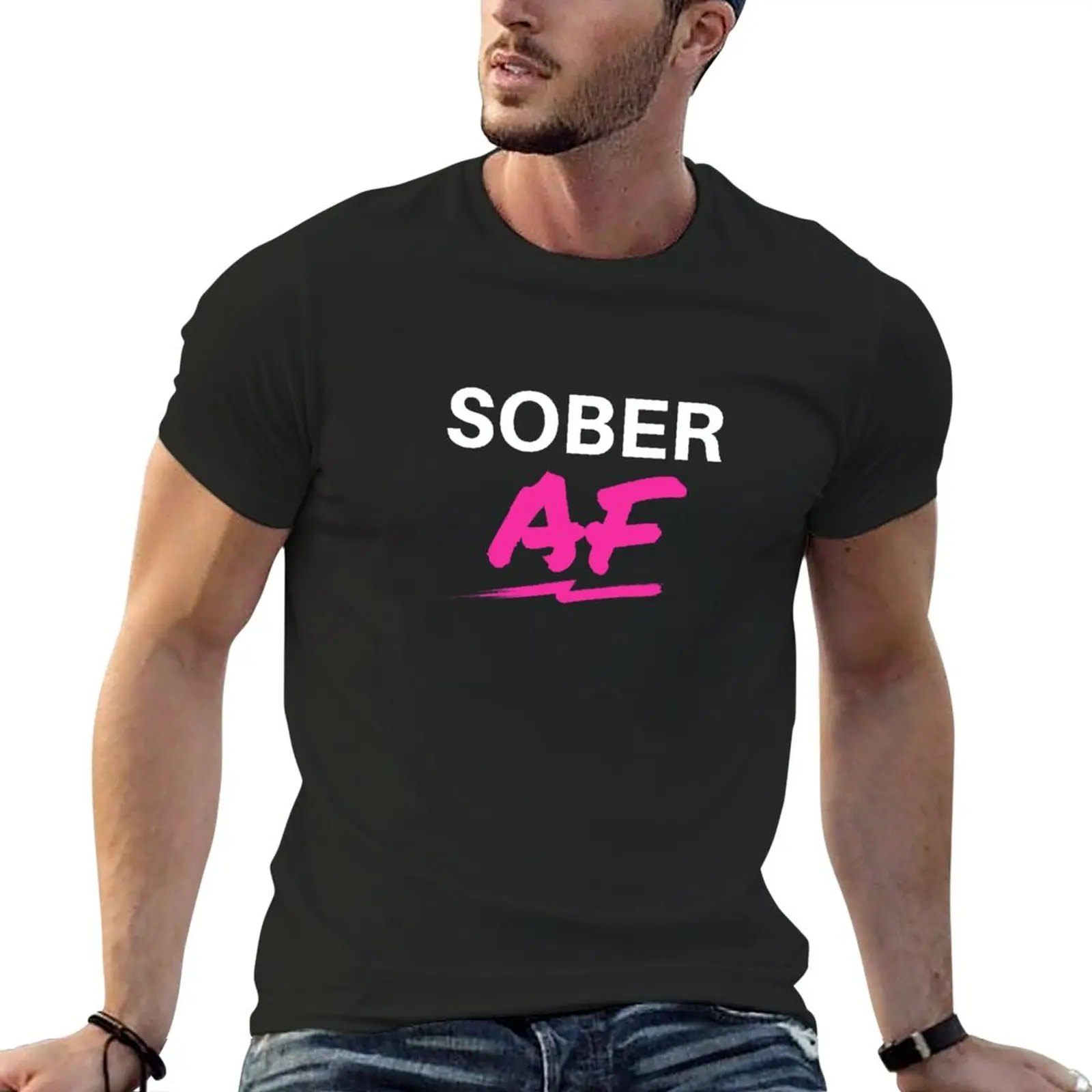 New Sober AF Alcoholic Recovery T-Shirt sweat shirt tees t shirts for men cotton
New Sober AF Alcoholic Recovery T-Shirt sweat shirt tees t shirts for men cotton