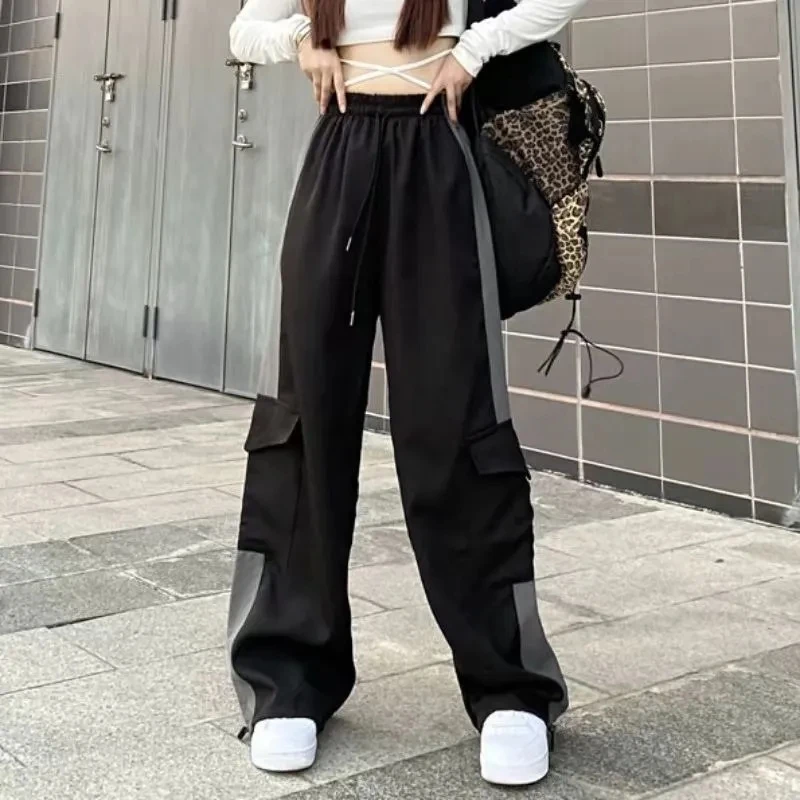 Gidyq Harajuku Patchwork Women Cargo Pants American Style Fashion Wide Leg Pants Casual Female Loose Straight Trousers
Gidyq Harajuku Patchwork Women Cargo Pants American Style Fashion Wide Leg Pants Casual Female Loose Straight Trousers