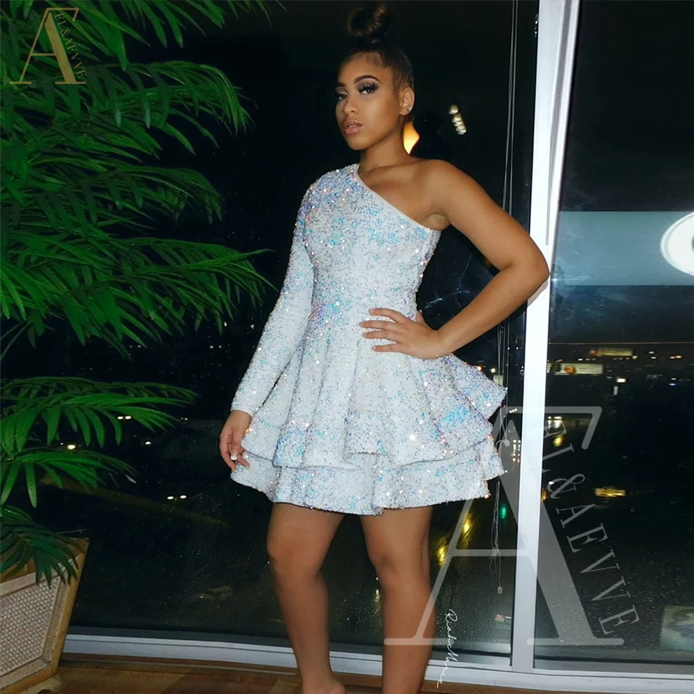 White Sequin Dress One Shoulder Prom Dress for Women Formal Occasion Dresses Short Ball Gown New in Dresses Robe Elegant Gowns
White Sequin Dress One Shoulder Prom Dress for Women Formal Occasion Dresses Short Ball Gown New in Dresses Robe Elegant Gowns