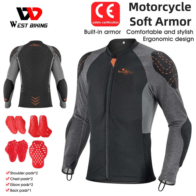 WEST BIKING Men Motorcycle Jacket CE Certified Riding Protective Armor Coat Summer Breathable Armor Moto Clothing Anti-collision
WEST BIKING Men Motorcycle Jacket CE Certified Riding Protective Armor Coat Summer Breathable Armor Moto Clothing Anti-collision