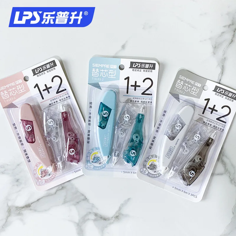Lepusheng 9183 Correction Tape 1+2 Large Capacity Replaceable Core Student Correction Tape
Lepusheng 9183 Correction Tape 1+2 Large Capacity Replaceable Core Student Correction Tape