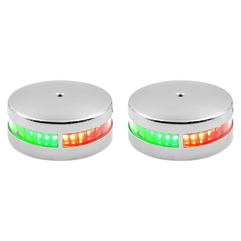2X Boat Light Bi-Color Bow Light LED Navigation Lights Red & Green Stainless Steel For Marine Boat Pontoon Yacht
2X Boat Light Bi-Color Bow Light LED Navigation Lights Red & Green Stainless Steel For Marine Boat Pontoon Yacht