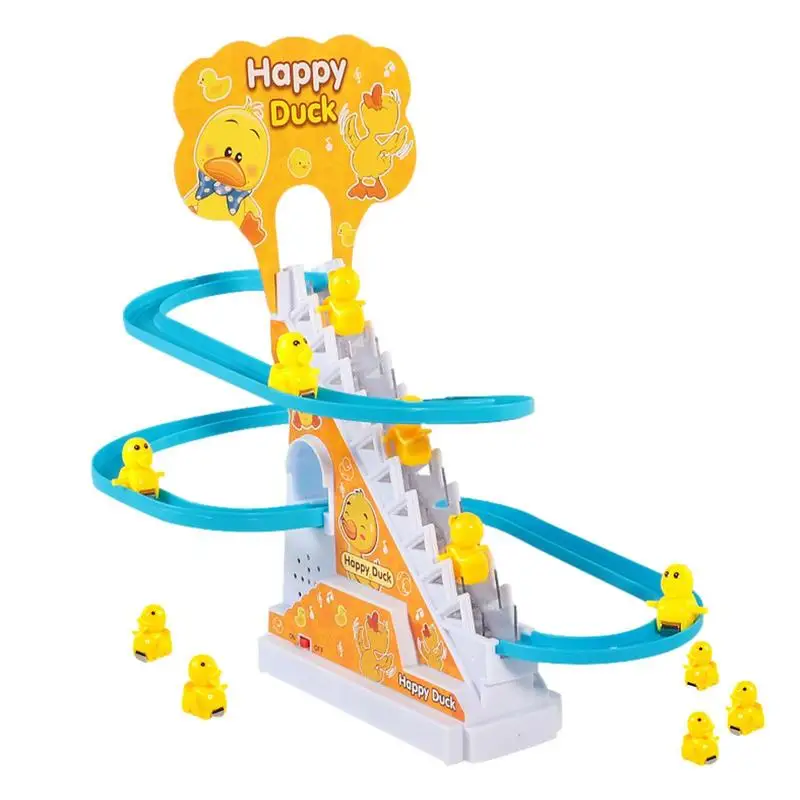 Roller Coaster Toy Little Yellow Duck Climbing Stairs Children's Assembling Toys Track Slides With Stairs LED Lights And Music
Roller Coaster Toy Little Yellow Duck Climbing Stairs Children's Assembling Toys Track Slides With Stairs LED Lights And Music