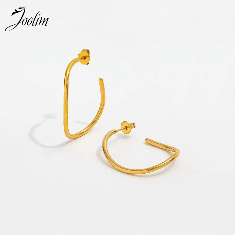Joolim Jewelry High Quality PVD Wholesale No Fade Designer Personality Irregular Linellae Hoop Stainless Steel Earring for Women
Joolim Jewelry High Quality PVD Wholesale No Fade Designer Personality Irregular Linellae Hoop Stainless Steel Earring for Women