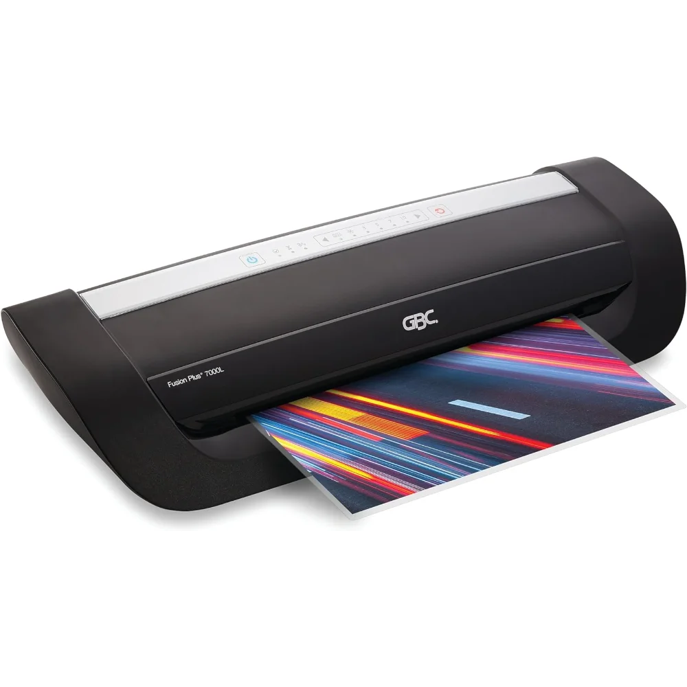 

GBC Thermal Laminator Machine, Fusion 7000L, 12 Inch, 1 Min Warm-Up, 3-10 Mil, with 50 EZUse Laminating Pouches for Home