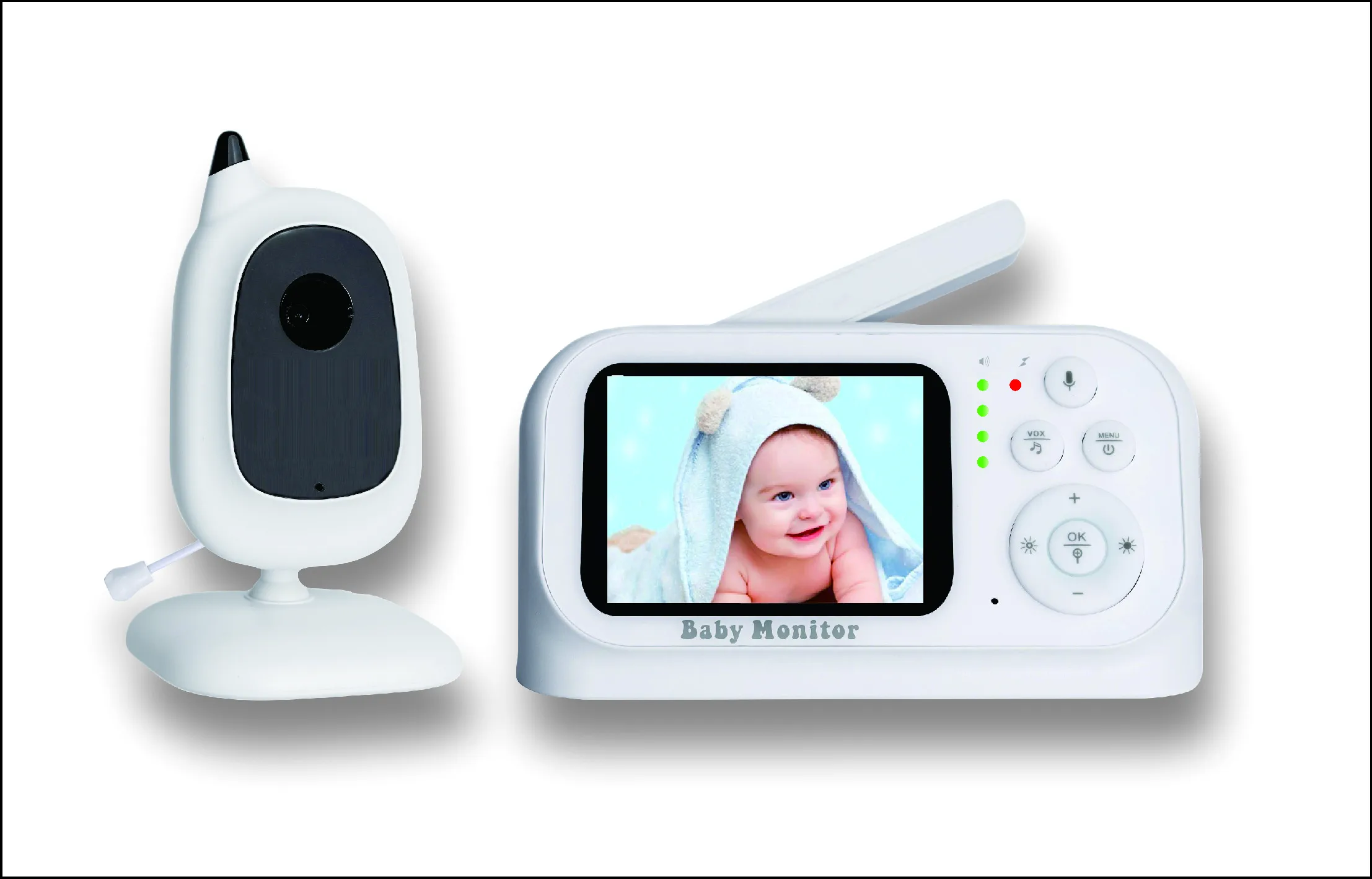 

3.2Inch Screen Temperature Monitoring Intercom Baby Monitor IR Night Vision Feeding Remind BabySitter Camera