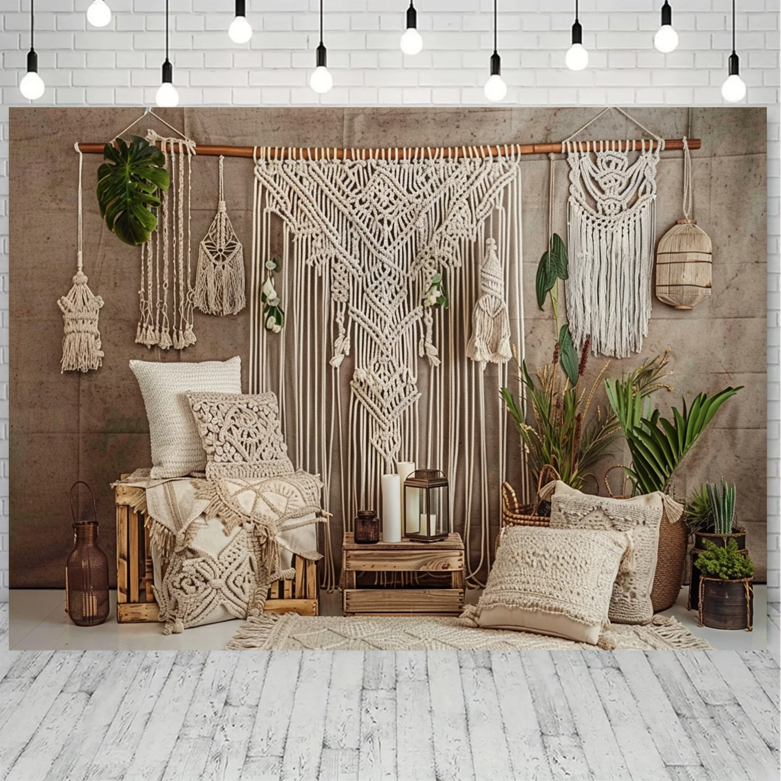 Bohemian Macrame Wedding Backdrop - Wall-Mounted Ceremony Decor 4 Sc0550cef78bc42d0a5207ae4dad9bb45u