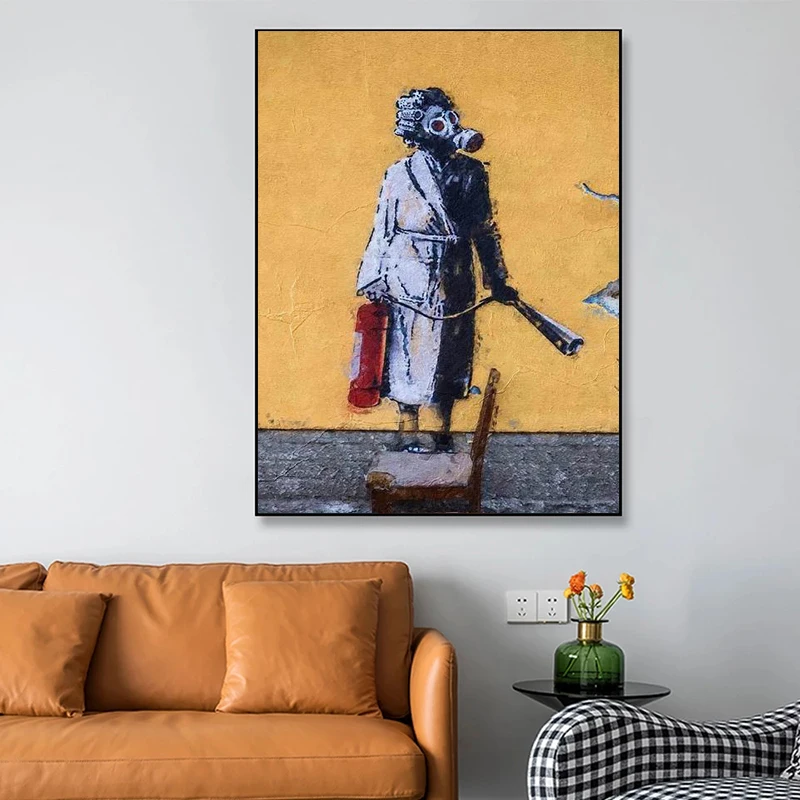 Banksy Art Graffiti Canvas Print,Street Art Pop Poster Wall Picture Canvas Paintings for Living Room Office Home Decor Cuadros 
Banksy Art Graffiti Canvas Print,Street Art Pop Poster Wall Picture Canvas Paintings for Living Room Office Home Decor Cuadros