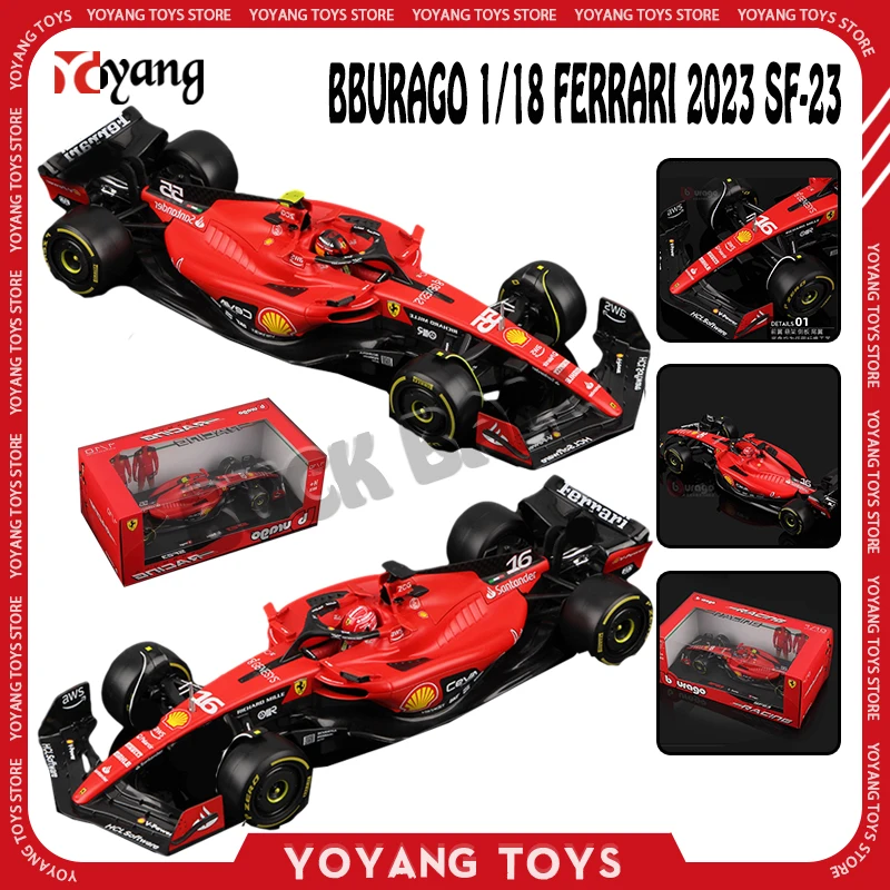 Bburago, модель автомобиля Ferrari SF-23 2023 в масштабе 1:18, игрушки для автомобиля 0, 16 Sainz, № 55, Формула 1, Коллекционная модель автомобиля F1 из сплава, подарки для мальчиков
Bburago, модель автомобиля Ferrari SF-23 2023 в масштабе 1:18, игрушки для автомобиля 0, 16 Sainz, № 55, Формула 1, Коллекционная модель автомобиля F1 из сплава, подарки для мальчиков