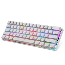 

Motospeed CK62 Wired/Wireless Bluetooth Mechanical Keyboards 61 Keys RGB LED Backlit Gaming Keypad for Win iOS Android Laptop PC