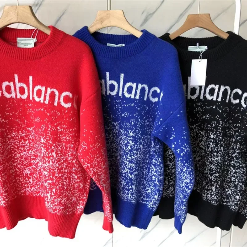 24ss Oversized Casablanca Sweaters Women Top Quality Jacquard Logo Knitted Pullovers Men Clothes
24ss Oversized Casablanca Sweaters Women Top Quality Jacquard Logo Knitted Pullovers Men Clothes