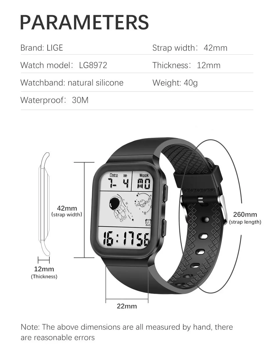 Fashion Student Watches Couple Electronic LED Digital Watch for Men Watch Sport Waterproof Multifunctional Alarm Clock Man 4 Mallzona Sc05ca28e734f44bd8c3556ea9ac7bc873 Fashion Student Watches Couple Electronic LED Digital Watch for Men Watch Sport Waterproof Multifunctional Alarm Clock Man Mallzona