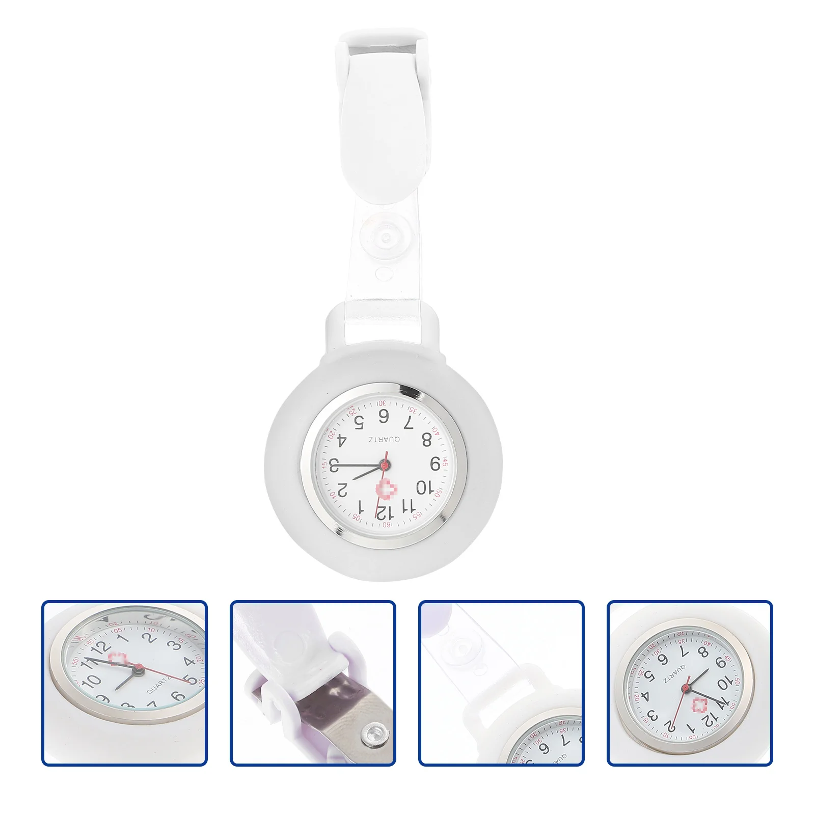 

Nurse Professional Nurse Watch Multi-Function Clip Watch Portable Pocket Watch Clip On Watch Cute Leaves Watch Second