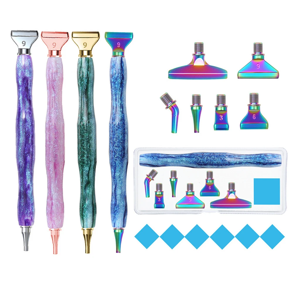 

Eco-Friendly Resin 5D Diamond Painting Pen Alloy Replacement Pen Heads Point Drill Pens Embroidery Cross Stitch Craft Nail Art