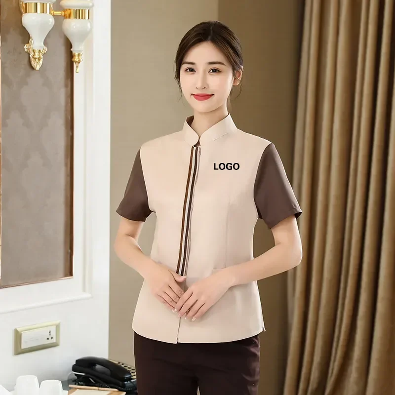 Clothes Housekeeping Hotel Waiter Staff Pedicure Cleaning Top Uniforms Restaurant Costume Ladies Shirt Women's Work Dishwasher
Clothes Housekeeping Hotel Waiter Staff Pedicure Cleaning Top Uniforms Restaurant Costume Ladies Shirt Women's Work Dishwasher