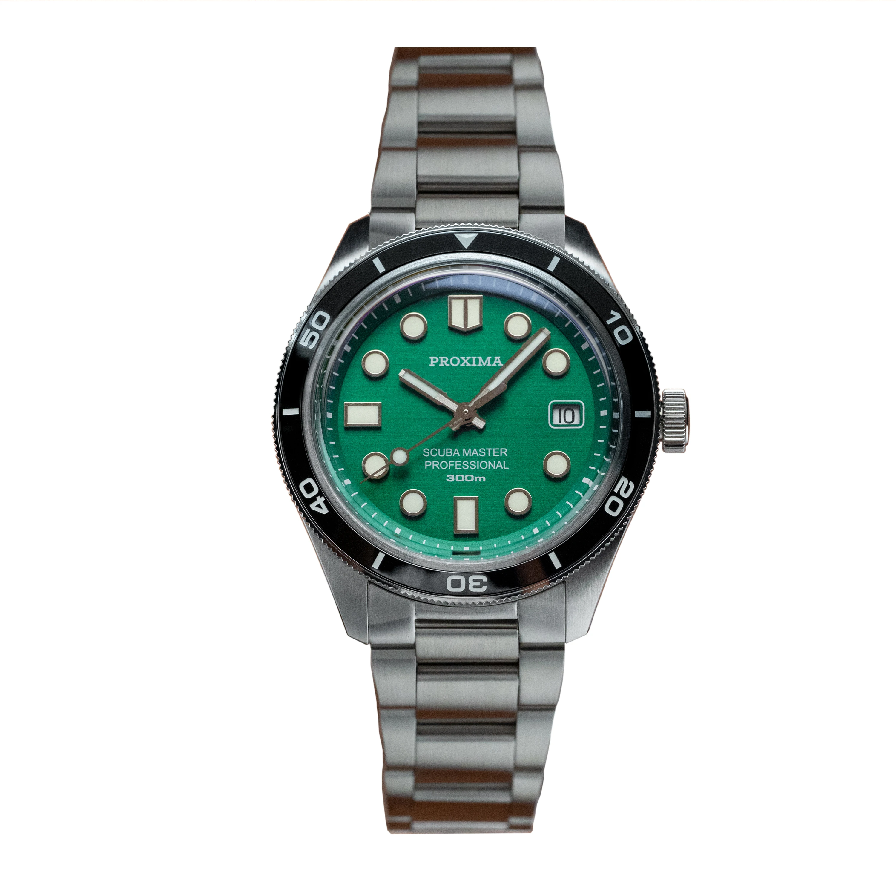 

Proxima Men Diver Watch 39.5MM Automatic Mechanical Wristwatch 300M Waterproof BGW9 Luminous Ceramic Bezel Sapphire Mirror Date