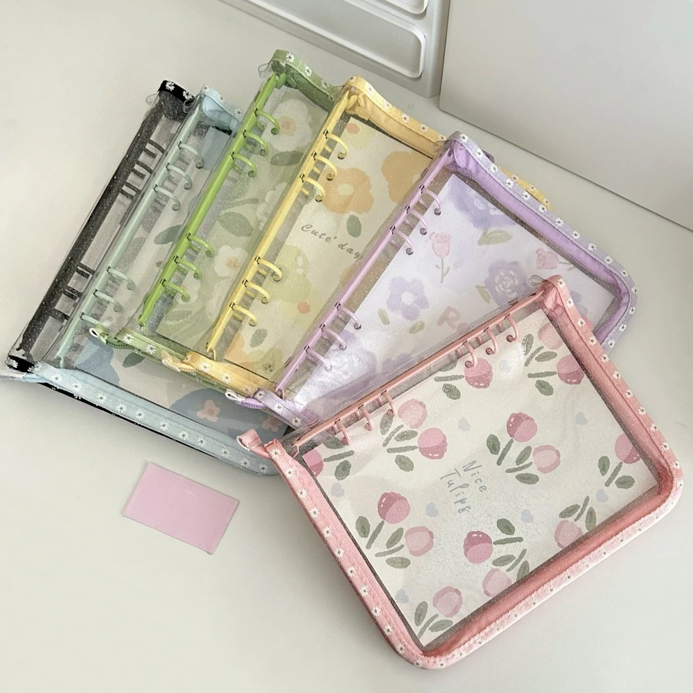 A5 A6 6 Ring Transparent Notebooks Cover Flower Loose-leaf Hand Book Cover Student Notebook Ring Binder Kids School Supplies
A5 A6 6 Ring Transparent Notebooks Cover Flower Loose-leaf Hand Book Cover Student Notebook Ring Binder Kids School Supplies