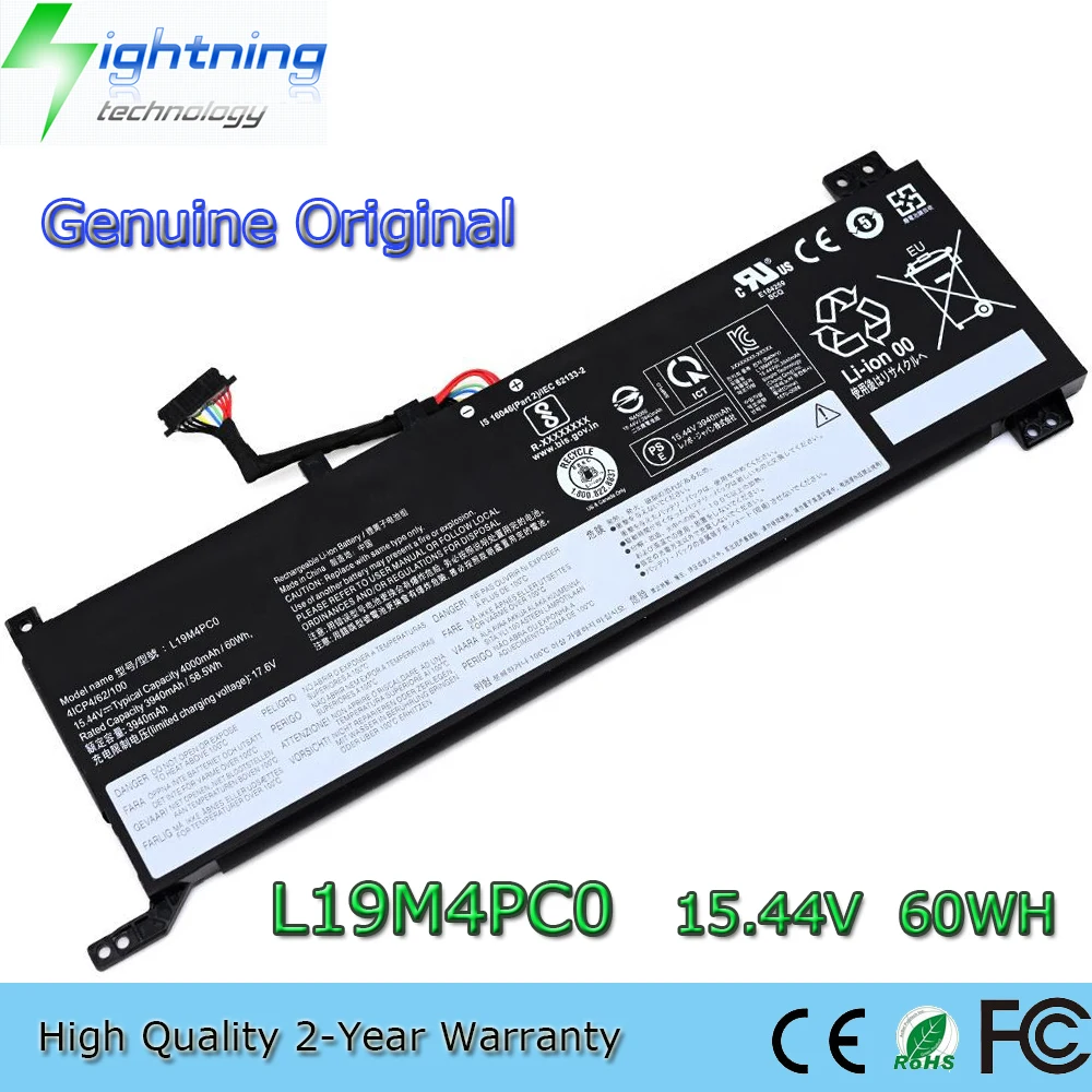 New Genuine Original L19M4PC0 15.44V 60Wh Laptop Battery for Lenovo Legion 5P-15IMH05 Legion 5-15IMH05 L19C4PC0
New Genuine Original L19M4PC0 15.44V 60Wh Laptop Battery for Lenovo Legion 5P-15IMH05 Legion 5-15IMH05 L19C4PC0