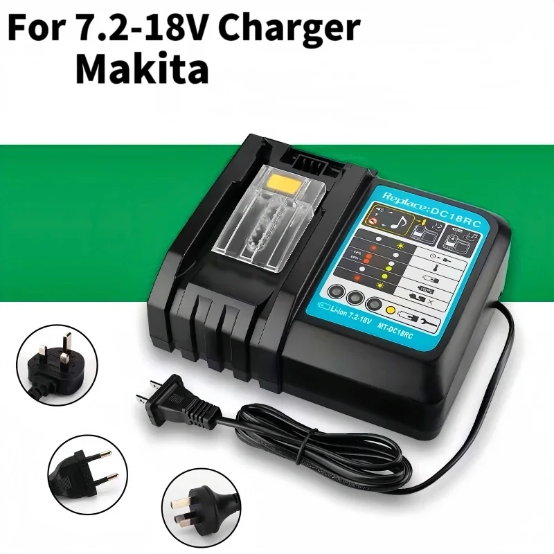 For Makita 14.4V 18V Li-ion Battery 3A Charger DC18RC BL1860B,BL1850B1840,BL1830,BL1820,BL1415,BL1440 Power tool Charger
For Makita 14.4V 18V Li-ion Battery 3A Charger DC18RC BL1860B,BL1850B1840,BL1830,BL1820,BL1415,BL1440 Power tool Charger