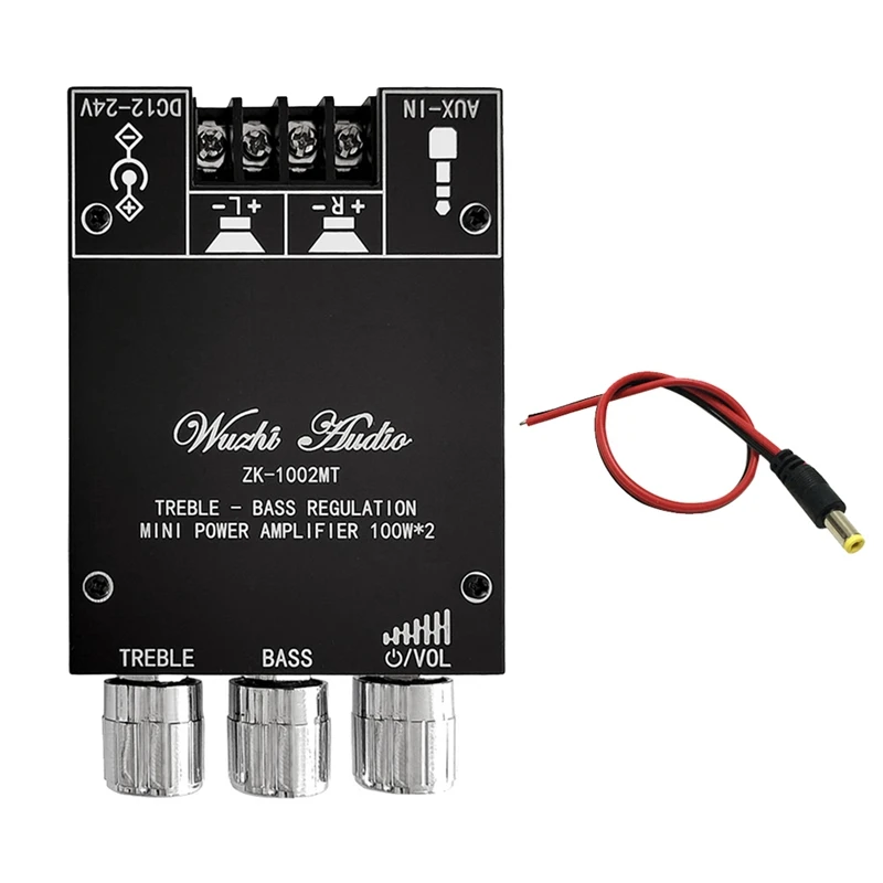1 Set ZK-1002MT With DC Cable 100Wx2 High And Low Bass Adjustment For MINI Stereo Two-Channel Bluetooth Audio Amplifier Board
1 Set ZK-1002MT With DC Cable 100Wx2 High And Low Bass Adjustment For MINI Stereo Two-Channel Bluetooth Audio Amplifier Board