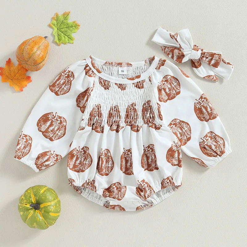 Halloween Newborn Baby Girl Bodysuit Autumn Clothes Long Sleeve Pumpkin Jumpsuit with Hairband Baby Items Clothing
Halloween Newborn Baby Girl Bodysuit Autumn Clothes Long Sleeve Pumpkin Jumpsuit with Hairband Baby Items Clothing