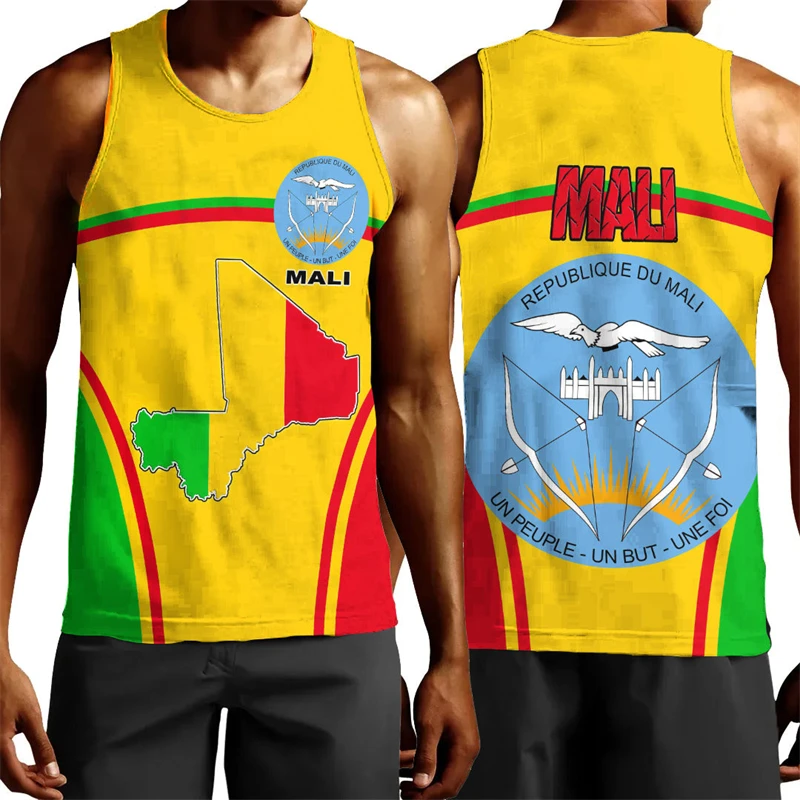 

Mali Flag Map 3D Print Tank Top For Men Clothes Casual Hawaiian Boy Vest National Emblem Waistcoat Africa Jersey Dashiki Tops