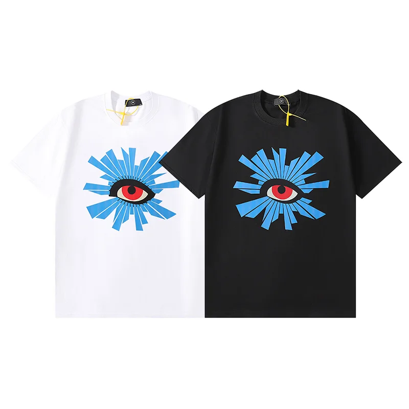 

23SS the eye Printing T Shirt Men Women EU Size 100% Cotton Saquon Barkley Top Tees Fashion Summer Wholesale Clothes