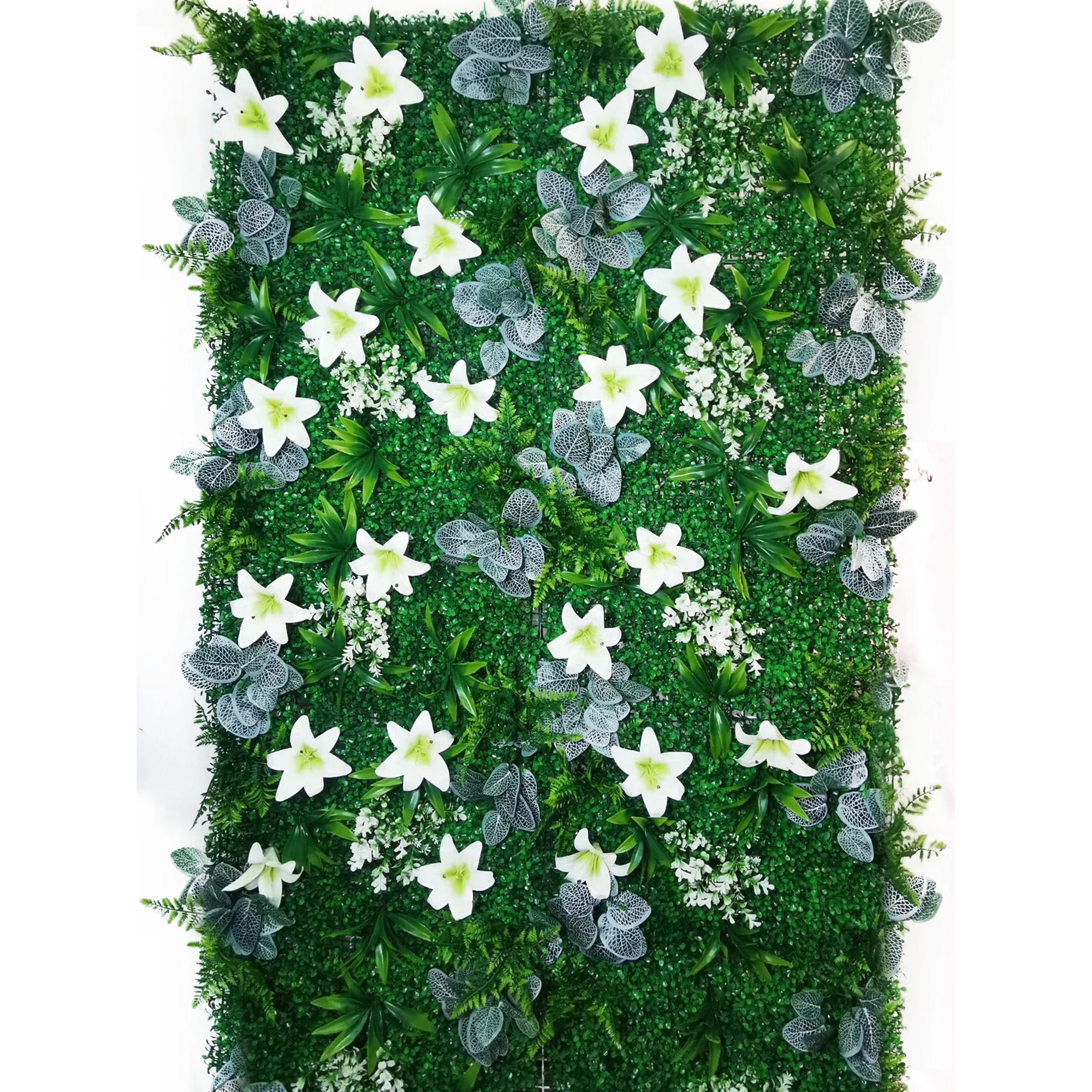 

40*60CM Simulation Plant Wall Lawn Fake Grass Plant Jungle Forest Decorative Wall Panel Lily Wedding