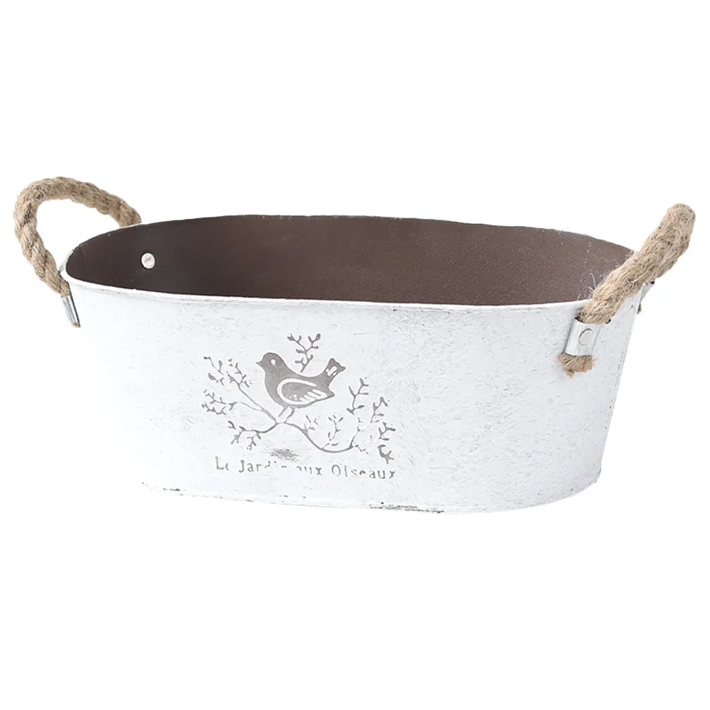 Galvanized Oval Planter Retro Old Bird Pattern Succulent Planting Rope Portable Iron Flower Bucket Pot Plants Pots Indoor
Galvanized Oval Planter Retro Old Bird Pattern Succulent Planting Rope Portable Iron Flower Bucket Pot Plants Pots Indoor
