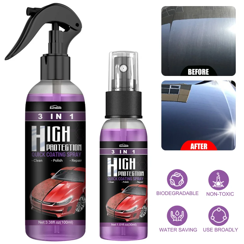 Car Body Cleaning Spray Nano Coating Polishing Car Paint Scratch Repair Agent Ceramic Coating Auto Clean Curing Agent 30/100ml
Car Body Cleaning Spray Nano Coating Polishing Car Paint Scratch Repair Agent Ceramic Coating Auto Clean Curing Agent 30/100ml