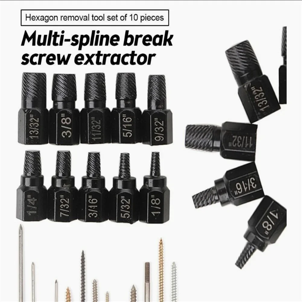 10pcs Damaged Screw Extractor Set All-purpose Broken Screw Remover Set Stripped Screw Extractor Kit DIY Hand Tools For Men Gifts
10pcs Damaged Screw Extractor Set All-purpose Broken Screw Remover Set Stripped Screw Extractor Kit DIY Hand Tools For Men Gifts