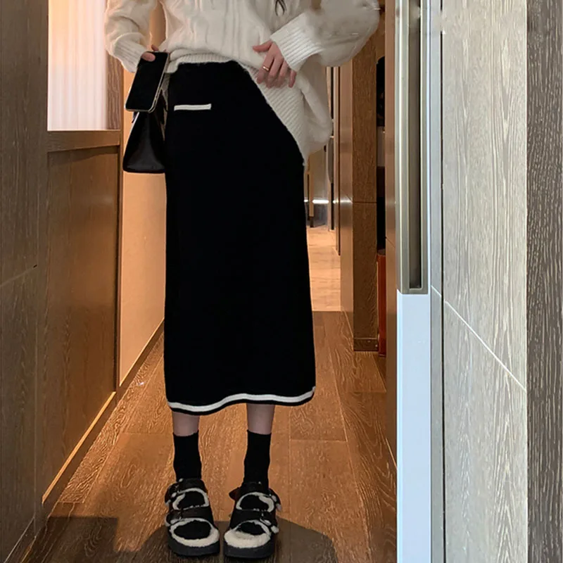 Loose Knitted Skirts Women Elastic High Waist Elegant Skirt Autumn Winter Korean Straight Skirts Vintage Loose Knitwear O441
Loose Knitted Skirts Women Elastic High Waist Elegant Skirt Autumn Winter Korean Straight Skirts Vintage Loose Knitwear O441
