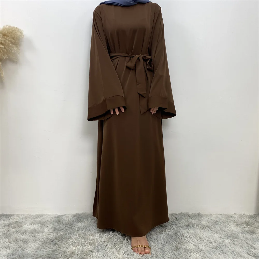 

Muslim Women Plain Abaya Loose Long Dress Dubai Saudi Robe Islam Clothing Turkish Modest Outfits Ramadan Eid Kaftan Elegant Gown