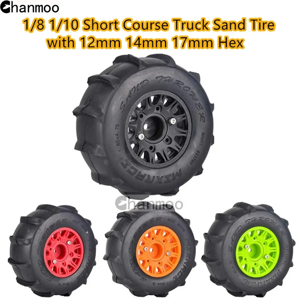 Chanmoo Short Course Truck Sand Tires Snow Tyres with 12 14 17mm Wheel Hex for 1/8 1/10 RC Car TRAXXAS ARRMA SENTON Vkar SCTX10
Chanmoo Short Course Truck Sand Tires Snow Tyres with 12 14 17mm Wheel Hex for 1/8 1/10 RC Car TRAXXAS ARRMA SENTON Vkar SCTX10