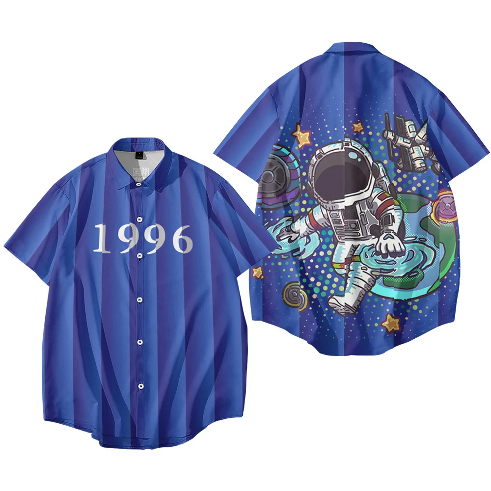 Cartoon Galaxy DJ Astronaut Printed Fashion Casual Hawaiian Streetwear Clothes Summer Short Sleeve Beach Shirt Camisa
Cartoon Galaxy DJ Astronaut Printed Fashion Casual Hawaiian Streetwear Clothes Summer Short Sleeve Beach Shirt Camisa