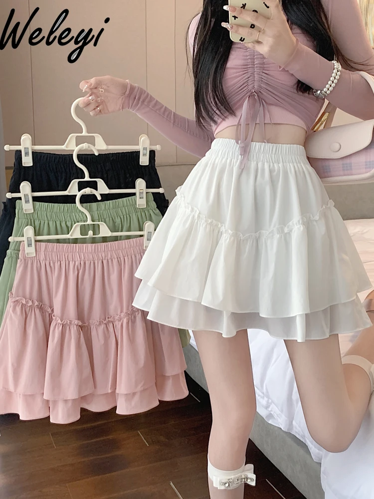 Jirai Kei Y2k Skirts Cute Japanese 2024 Summer Small Elastic High Waisted Blackpink A-line Fluffy Cake Pleated Sweet Short Skirt
Jirai Kei Y2k Skirts Cute Japanese 2024 Summer Small Elastic High Waisted Blackpink A-line Fluffy Cake Pleated Sweet Short Skirt