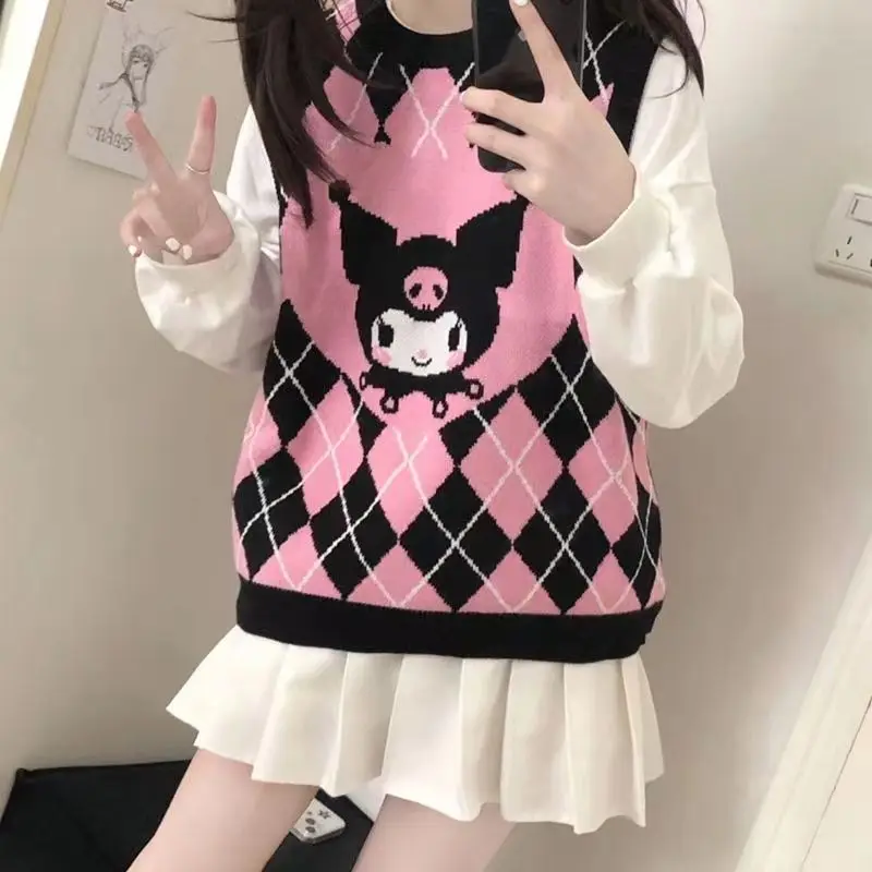 Свитер Sanrio, жилет Kuromi, новый мультяшный Y2K колледж, популярная Стильная Милая верхняя одежда, свободная Милая свежая японская Студенческая куртка для девочек
Свитер Sanrio, жилет Kuromi, новый мультяшный Y2K колледж, популярная Стильная Милая верхняя одежда, свободная Милая свежая японская Студенческая куртка для девочек