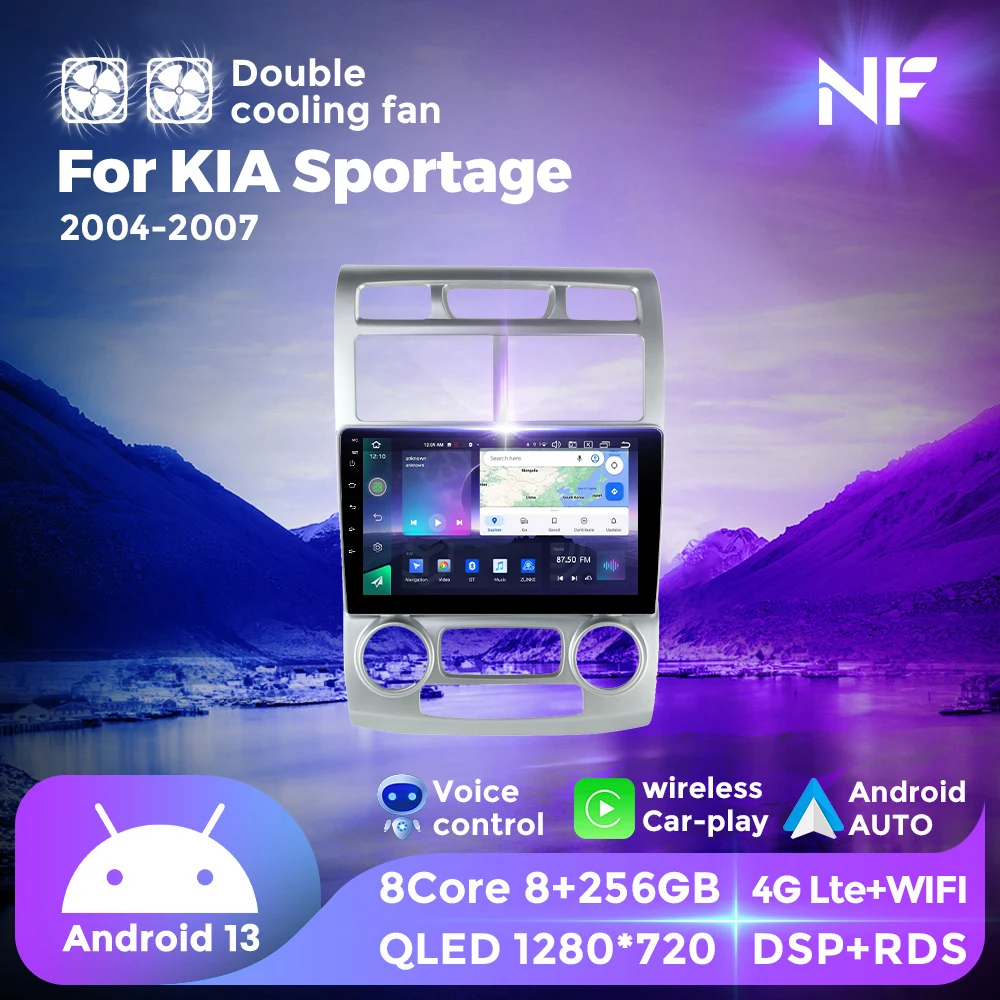 NF двойной вентилятор охлаждения Android все в одном для Kia Sportage 2 2004 - 2010 автомобильный радиоприемник мультимедийный плеер Hedaunit для беспроводного Carplay
NF двойной вентилятор охлаждения Android все в одном для Kia Sportage 2 2004 - 2010 автомобильный радиоприемник мультимедийный плеер Hedaunit для беспроводного Carplay