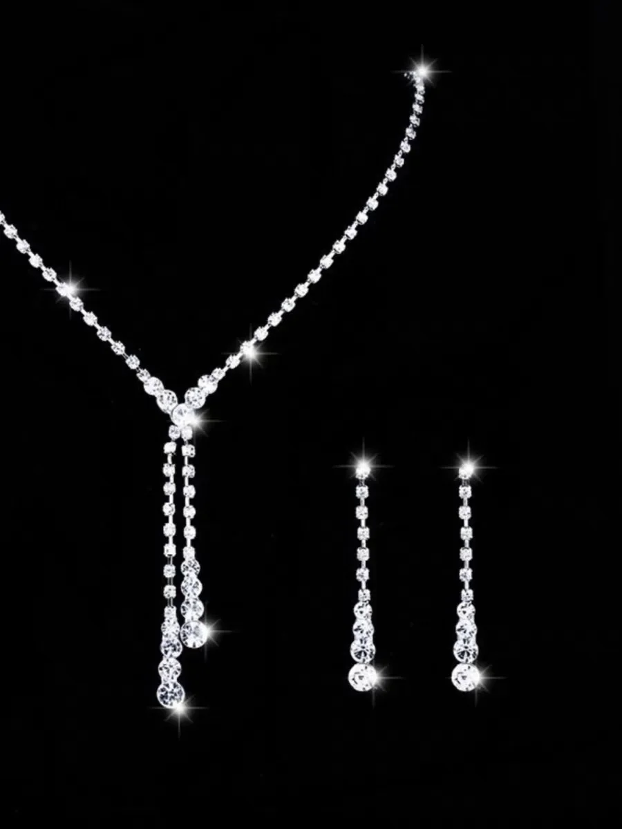 

French retro diamond studded pearl necklace, fashionable and luxurious collarbone chain, luxurious and sophisticated for women