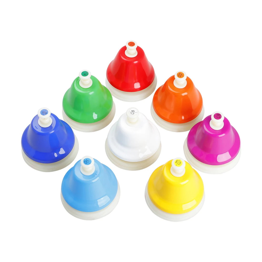 

8 Tone Colorful Ring Bell Tap Bell Musical Toys Class Bell Orff Percussion Instrument Children's Music Enlightenment Gift