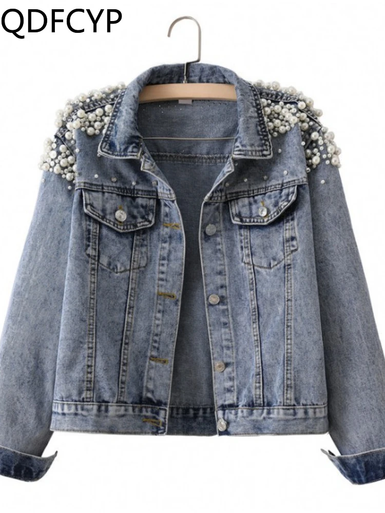 Autumn Winter 2023 New Heavy Industry Women's Denim Jacket Korean Version Single-breasted Lapel Streetwear Fashion Jacket Top 
Autumn Winter 2023 New Heavy Industry Women's Denim Jacket Korean Version Single-breasted Lapel Streetwear Fashion Jacket Top