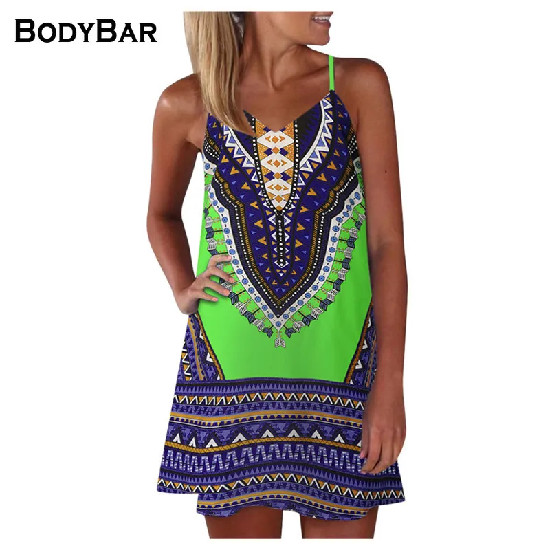 

Vintage Dress Feminine Summer Sexy Loose Sundress 2021 New Arrivals Printed Beach Dresses For Female Sexy Sleeveless Mini Dress