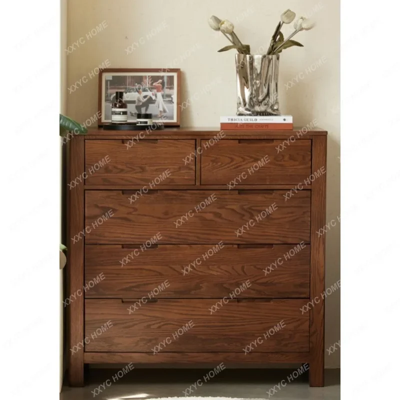 Solid Wood Chest of Drawers Nordic Oak Locker Simple Bedroom Storage Cabinet
Solid Wood Chest of Drawers Nordic Oak Locker Simple Bedroom Storage Cabinet