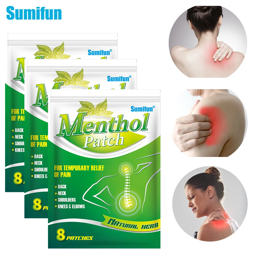 

8/24/40Pcs Menthol Pain Stiff Shoulders Plaster Muscular Pain Relieving Patch Mint Cooling Relief Health Care Sticker Dropship