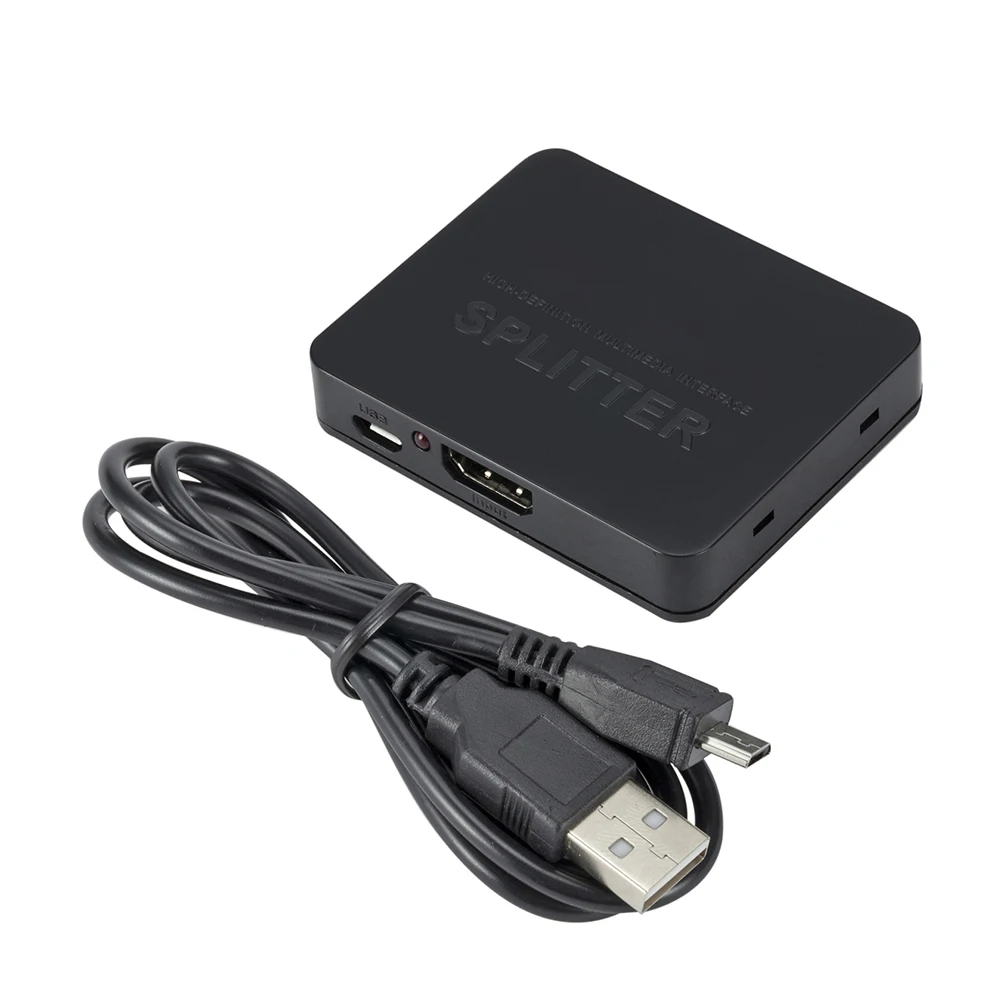 

1 in 2 out 1080P 4K HDMI-Compatible Splitter 1x2 HDCP Stripper 3D Splitter Power Signal Amplifier For PS3 Xbox HDTV DVD