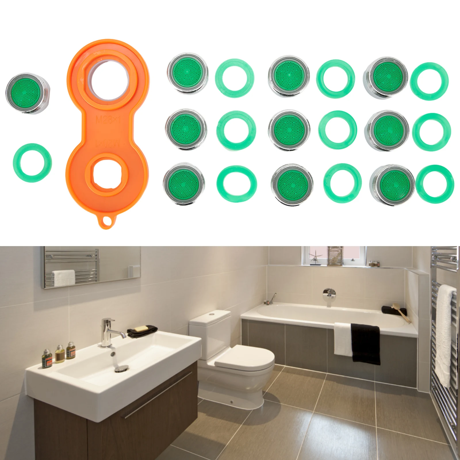 Faucet Aerator Sprayer Swivel Tap Nozzle With Wrench Soft Water Kitchen Sink Wash Basin Stopcock Accessories Water Saving ABS
Faucet Aerator Sprayer Swivel Tap Nozzle With Wrench Soft Water Kitchen Sink Wash Basin Stopcock Accessories Water Saving ABS