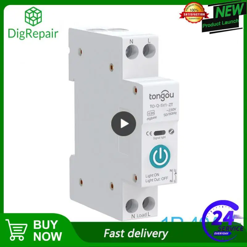 Автоматический выключатель Tuya 1 шт., умный автоматический выключатель с дозировкой, 1P, 63 А, работает с Alexa
Автоматический выключатель Tuya 1 шт., умный автоматический выключатель с дозировкой, 1P, 63 А, работает с Alexa